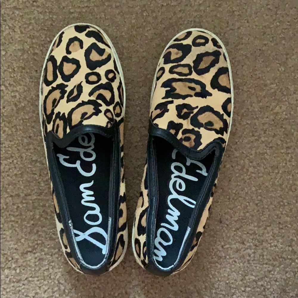 Sam Edelman slip-on cheetah shoes